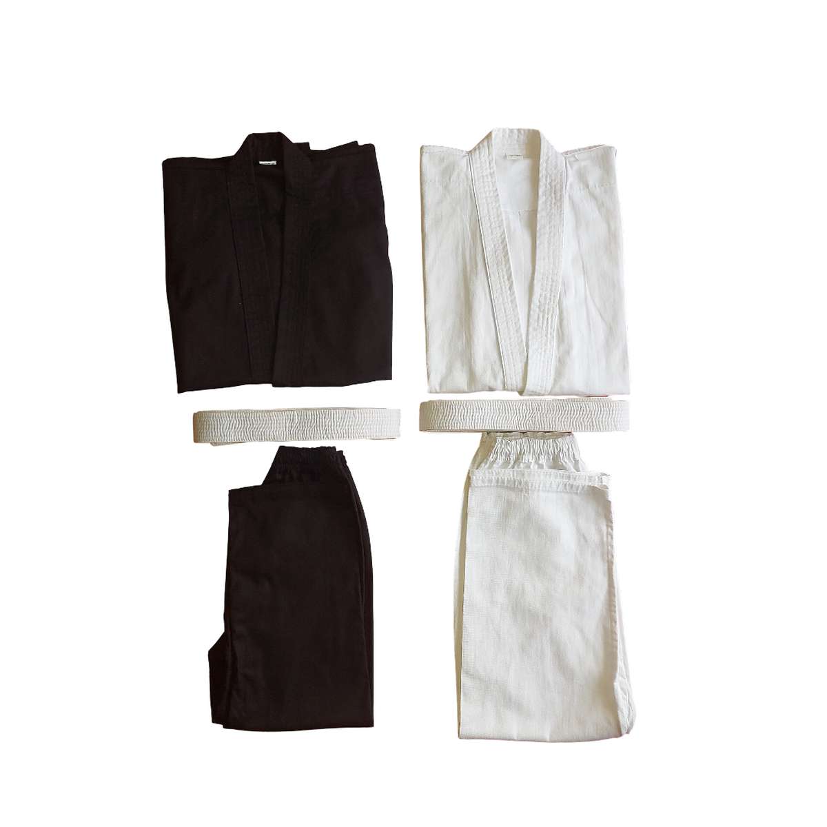 Black and White 100% Cotton Karate Gi
