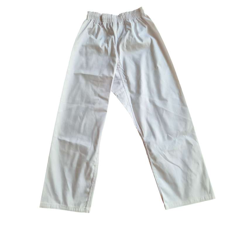 White Karate Gi Pants – Polycotton Martial Arts Training Gear Title: White Karate Gi Pants – Polycotton
